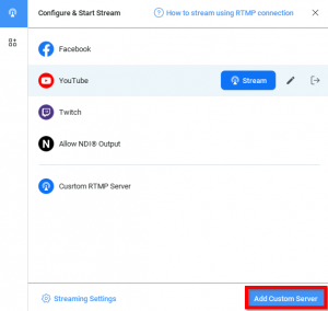 RTMP Streaming Connection – ManyCam Help and Support