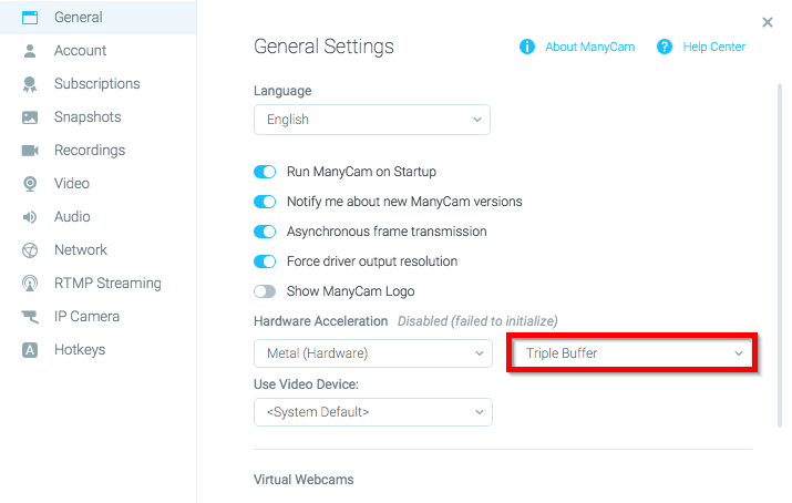 manycam troubleshooting