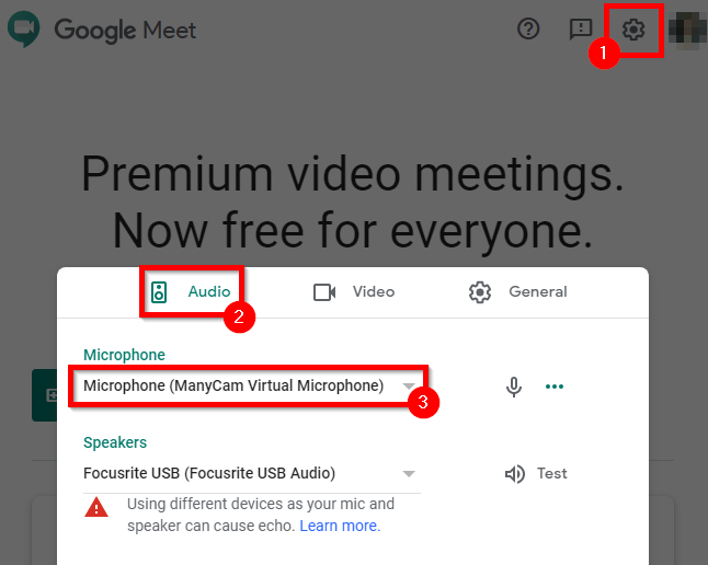 How to use ManyCam with Google Meet ManyCam Help and Support